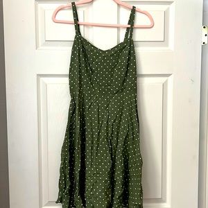 Old navy green polka dot dress